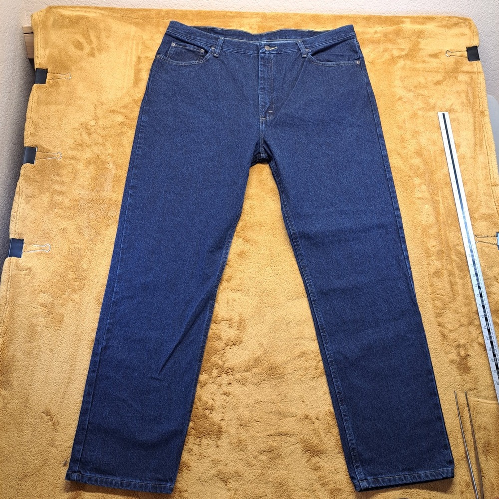 Wrangler Mens 42x32 Blue New Five Star Premium Regular Fit Flex Stretch Straight